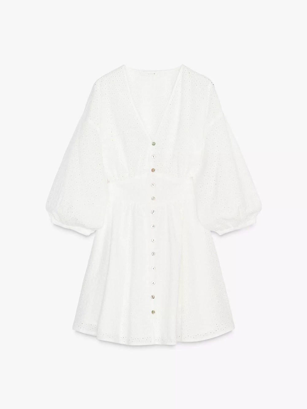 ZARA Open Work Embroidered Mini Dress